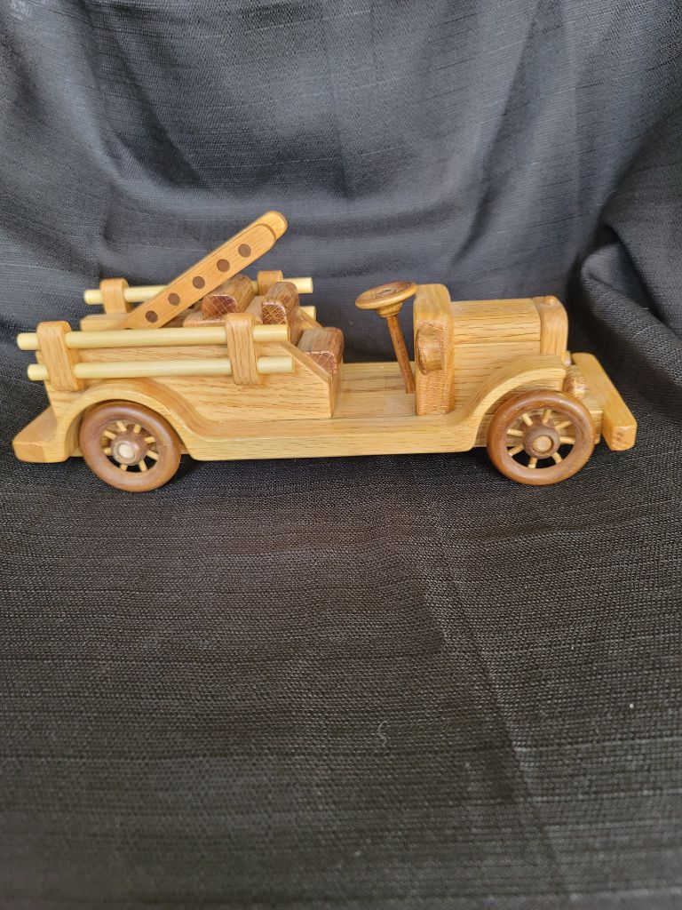 Handmade Wooden Fire Truck